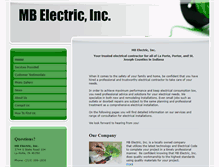 Tablet Screenshot of mbelectric-inc.com